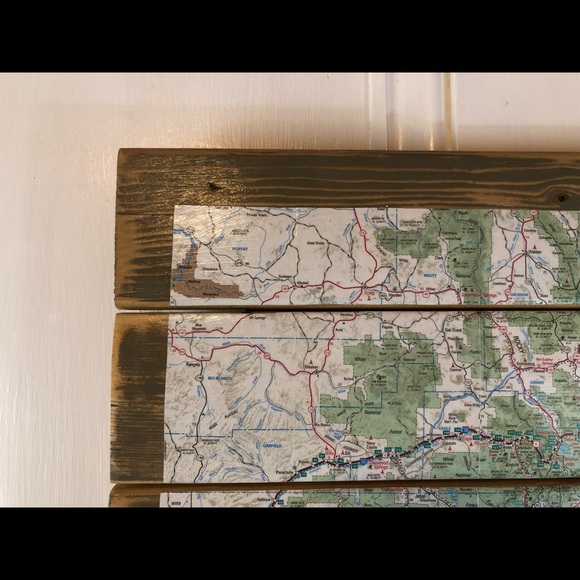 CLEARANCE Colorado Map Decoupage Eco Recycled Wall Art - Picture 4 of 10